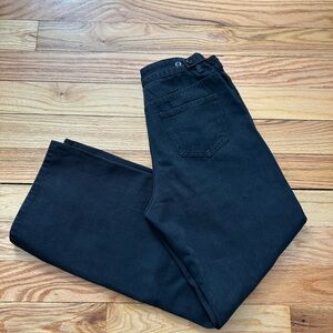 High waisted black jeans wide leg